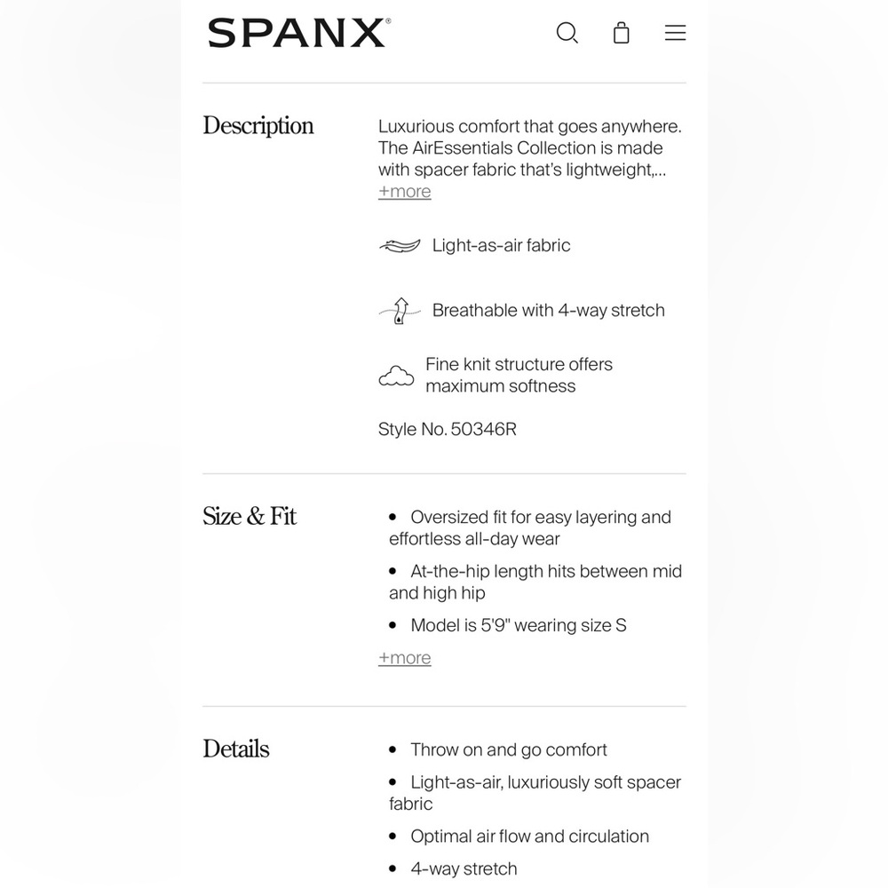 SPANX AirEssentials 1/2 Half Zip Pullover, black … - image 7